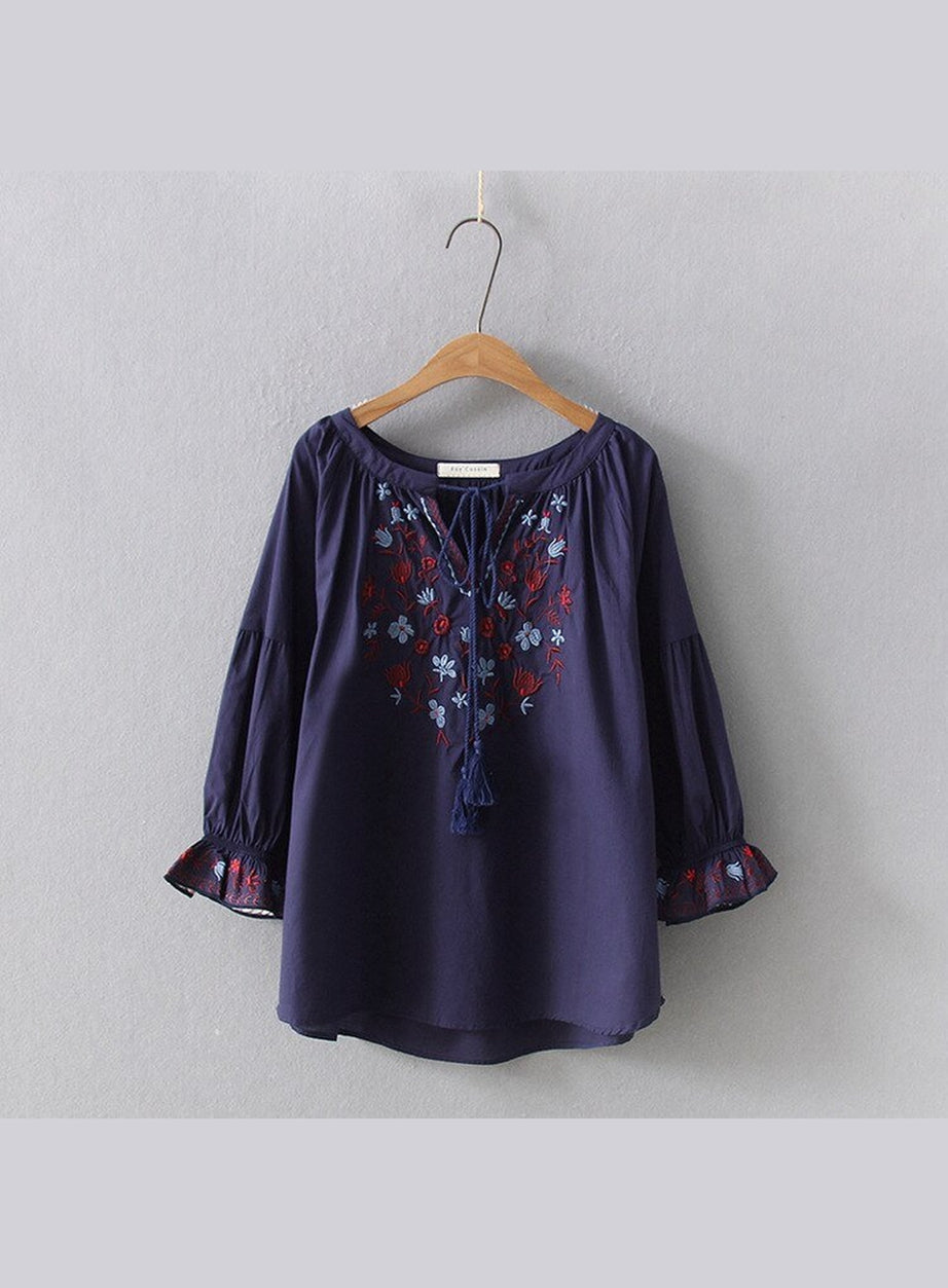 Y2k Bohemian Flare Sleeve Blouse