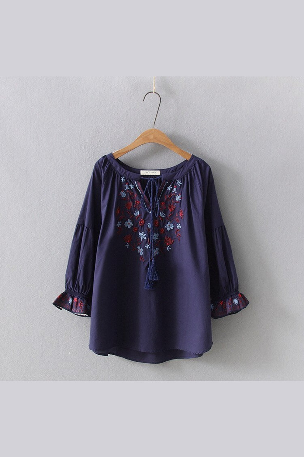 Y2k Bohemian Flare Sleeve Blouse