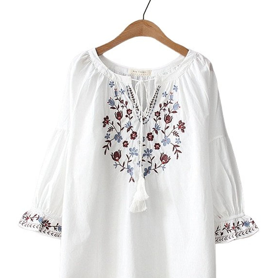 Y2k Bohemian Flare Sleeve Blouse