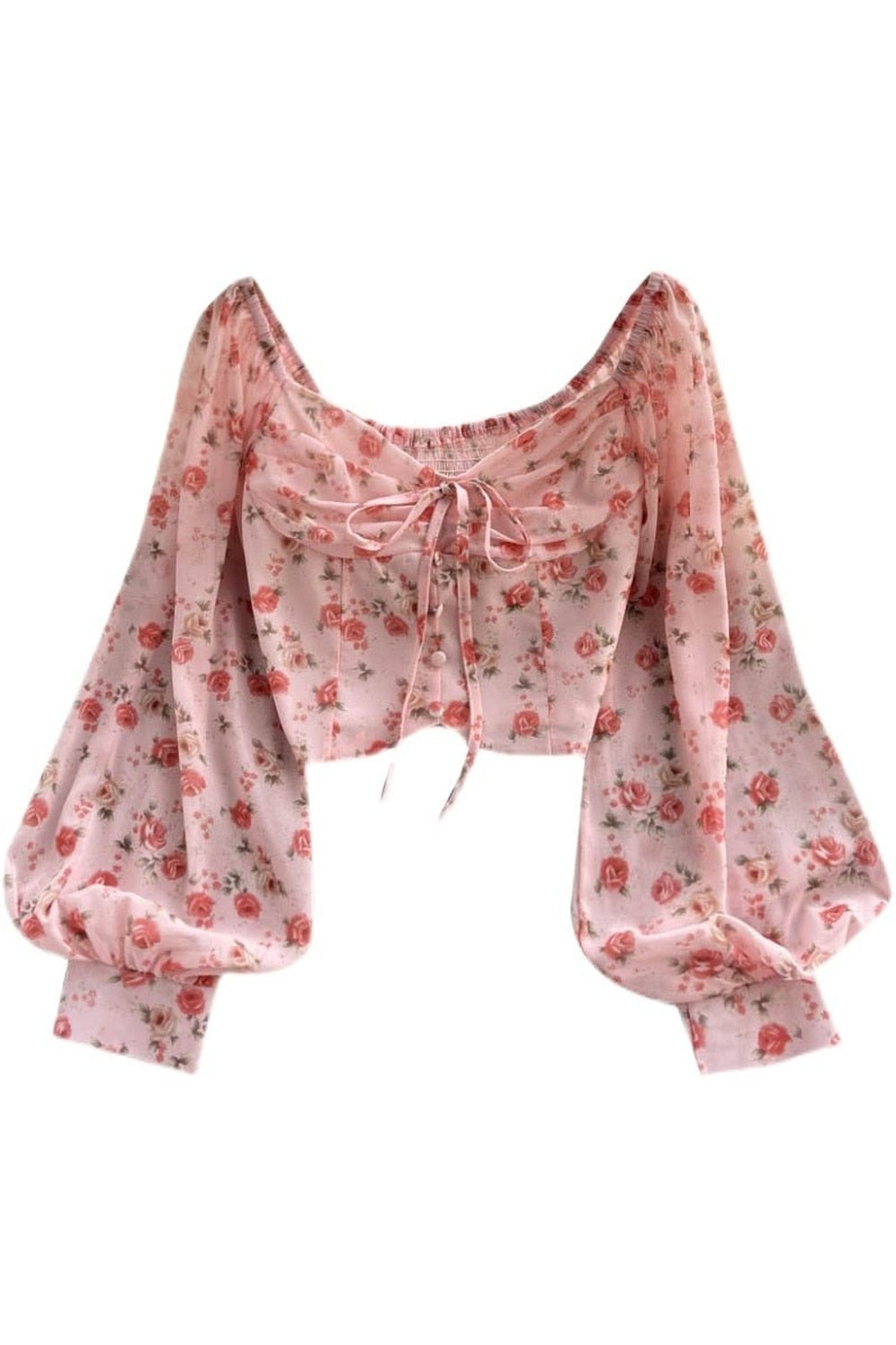 Y2k Bohemian Floral Blouse