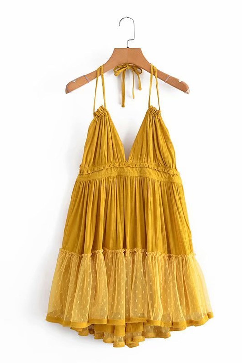 Y2k Boho Backless Lace Spliced Dress