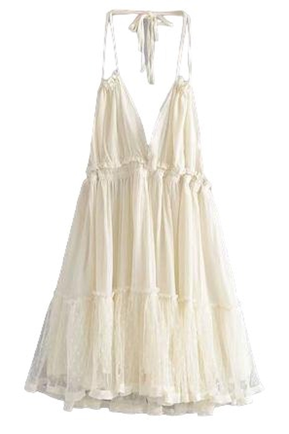 Y2k Boho Backless Lace Spliced Dress