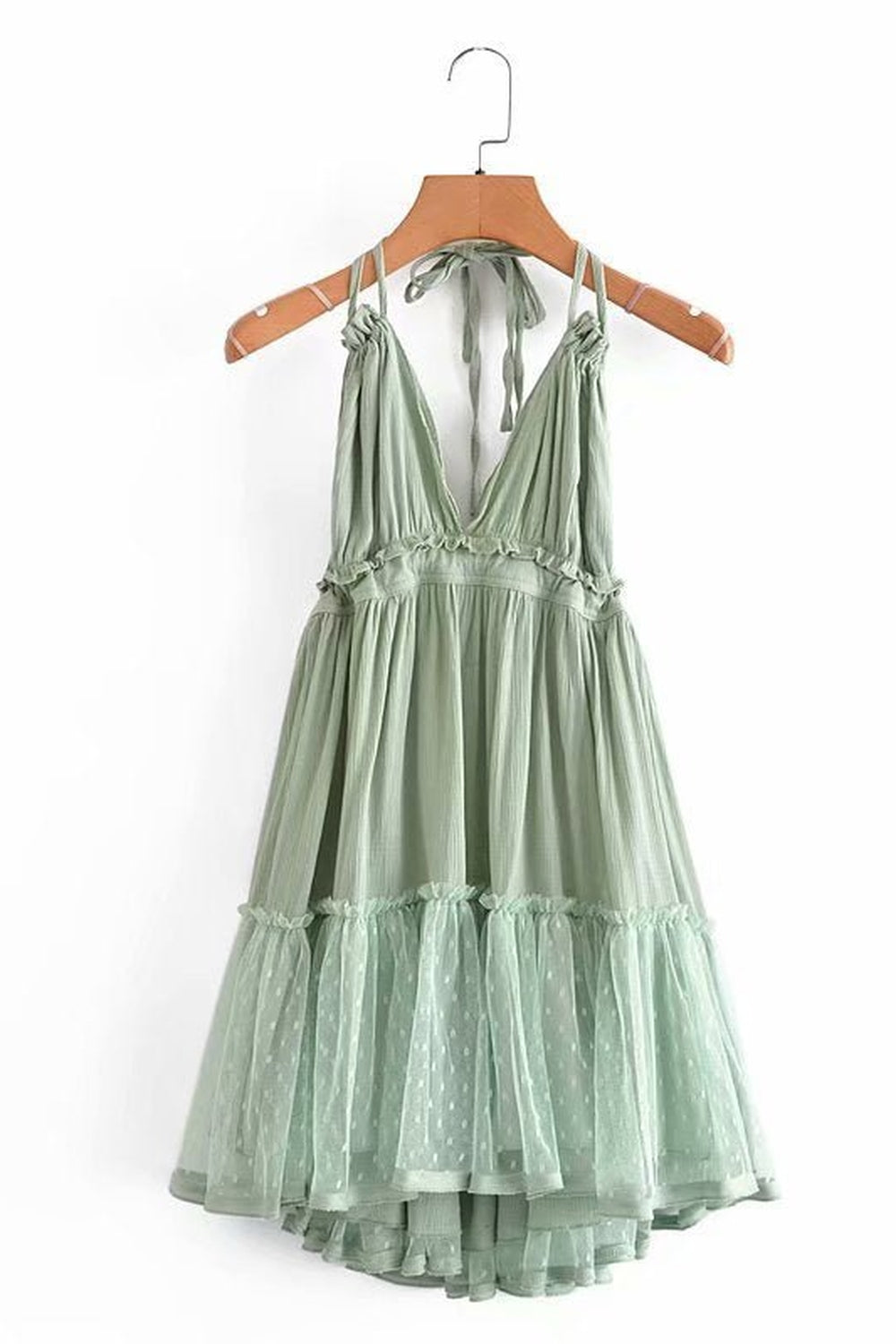 Y2k Boho Backless Lace Spliced Dress