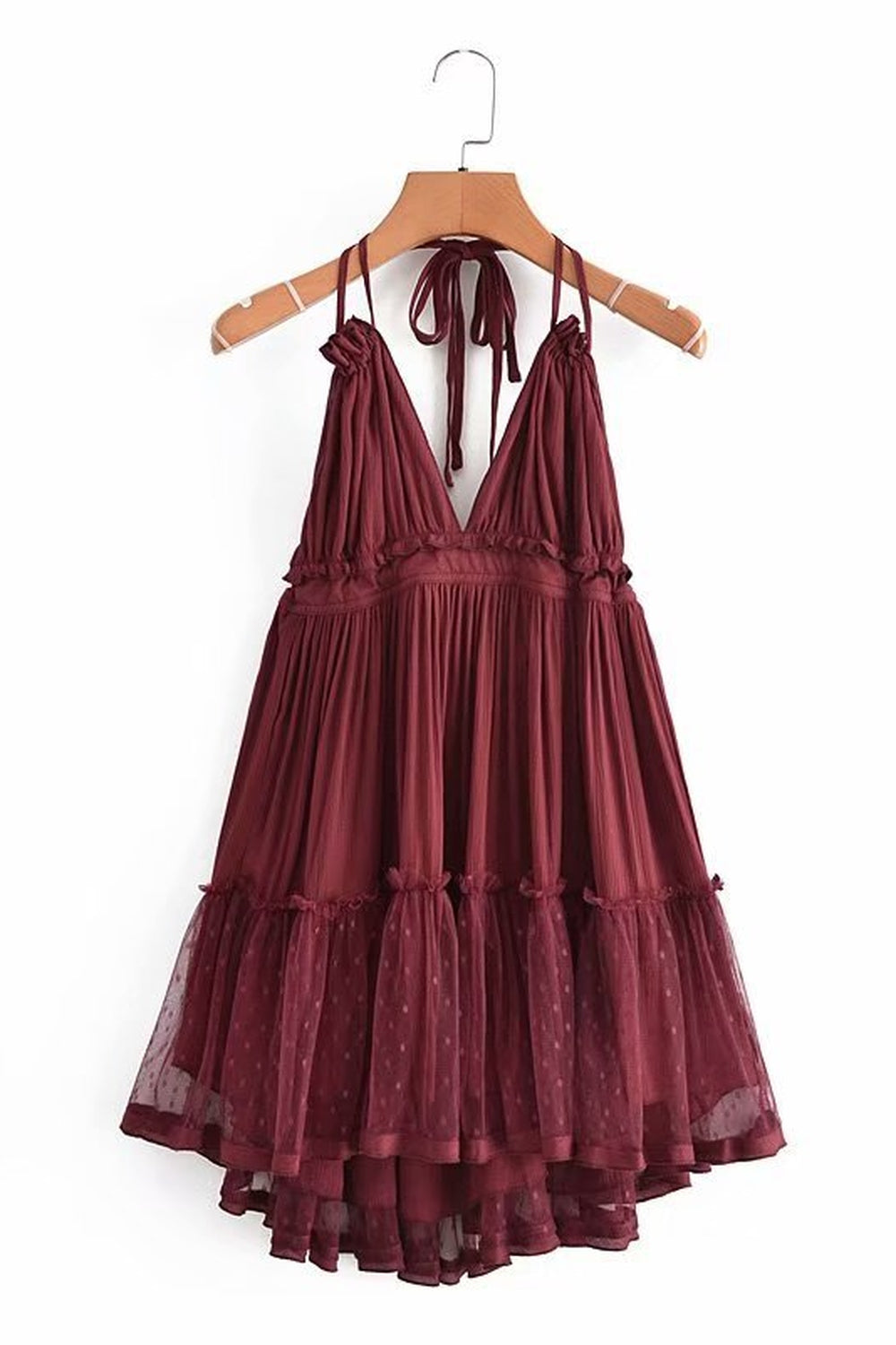 Y2k Boho Backless Lace Spliced Dress