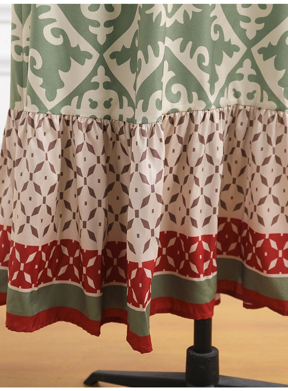 Y2k Boho Retro Floral Print Skirt