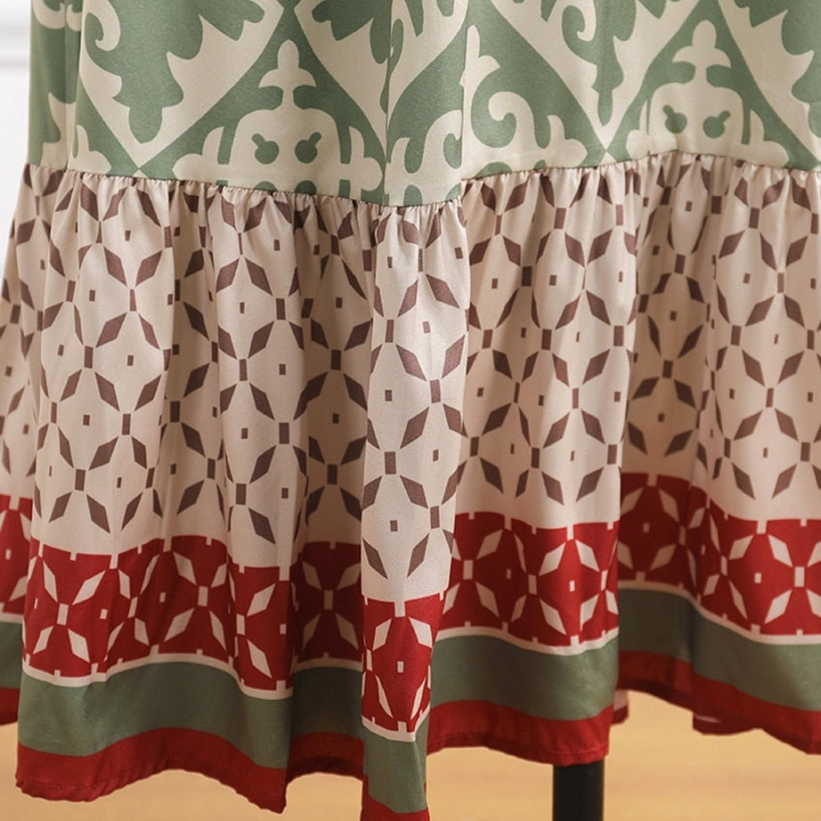 Y2k Boho Retro Floral Print Skirt