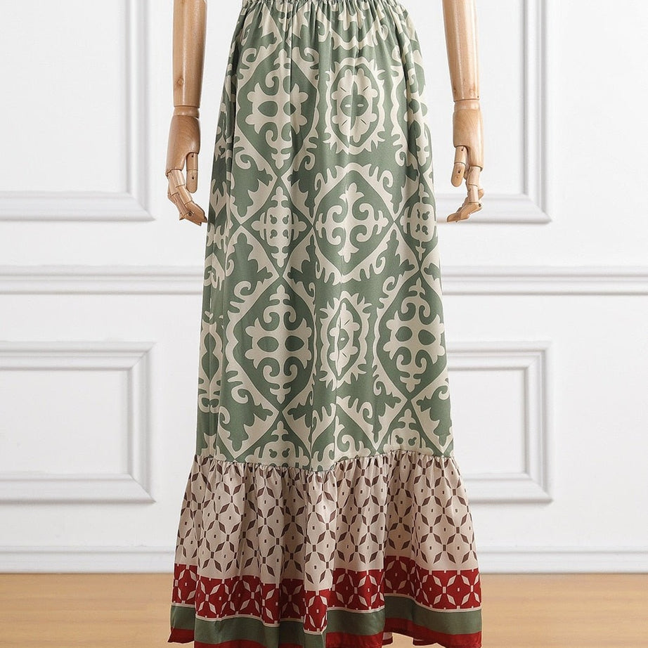 Y2k Boho Retro Floral Print Skirt