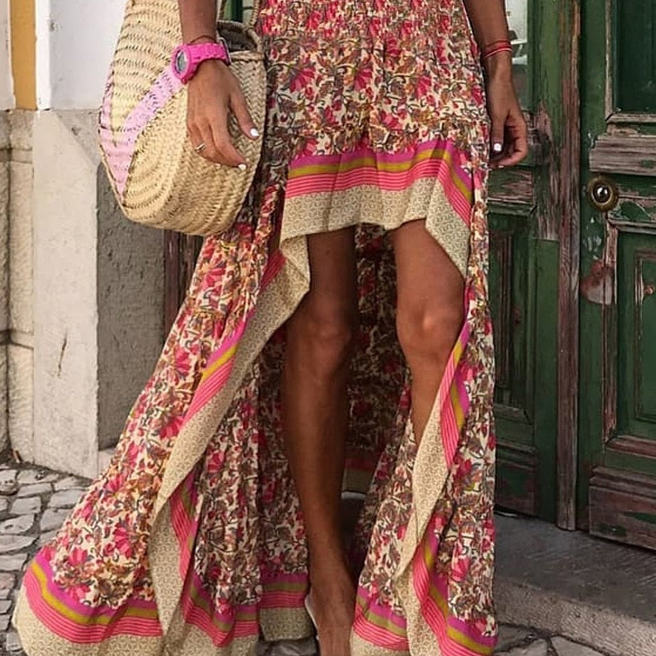 Y2k Boho Retro Floral Print Skirt