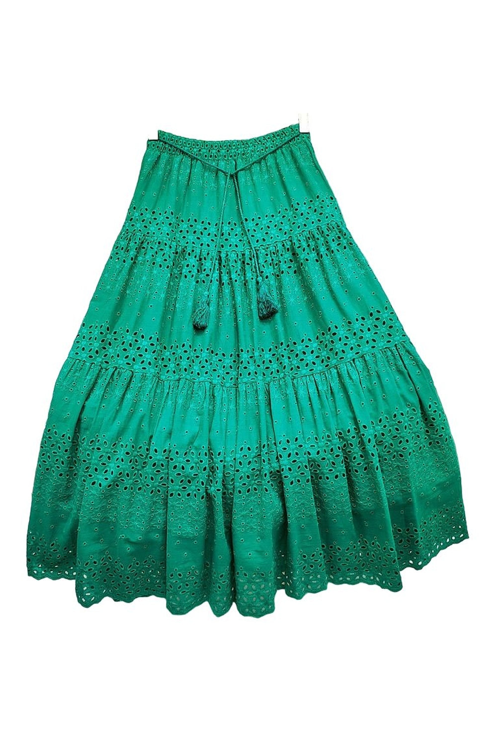 Y2k Boho Summer Hollow Out Long Cotton Skirt