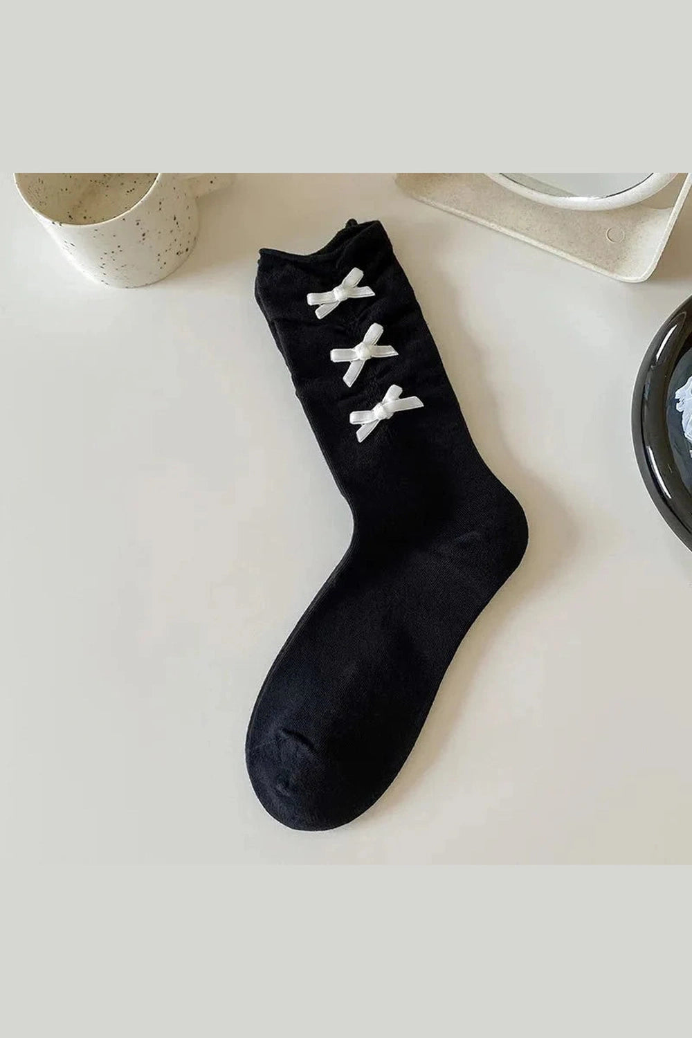 Y2k Bow Adorned Ankle Socks