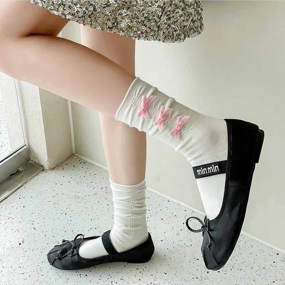 Y2k Bow Adorned Ankle Socks