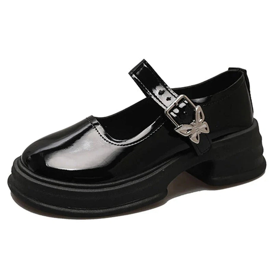 Y2k Bow Ankle Mary Jane Shoes