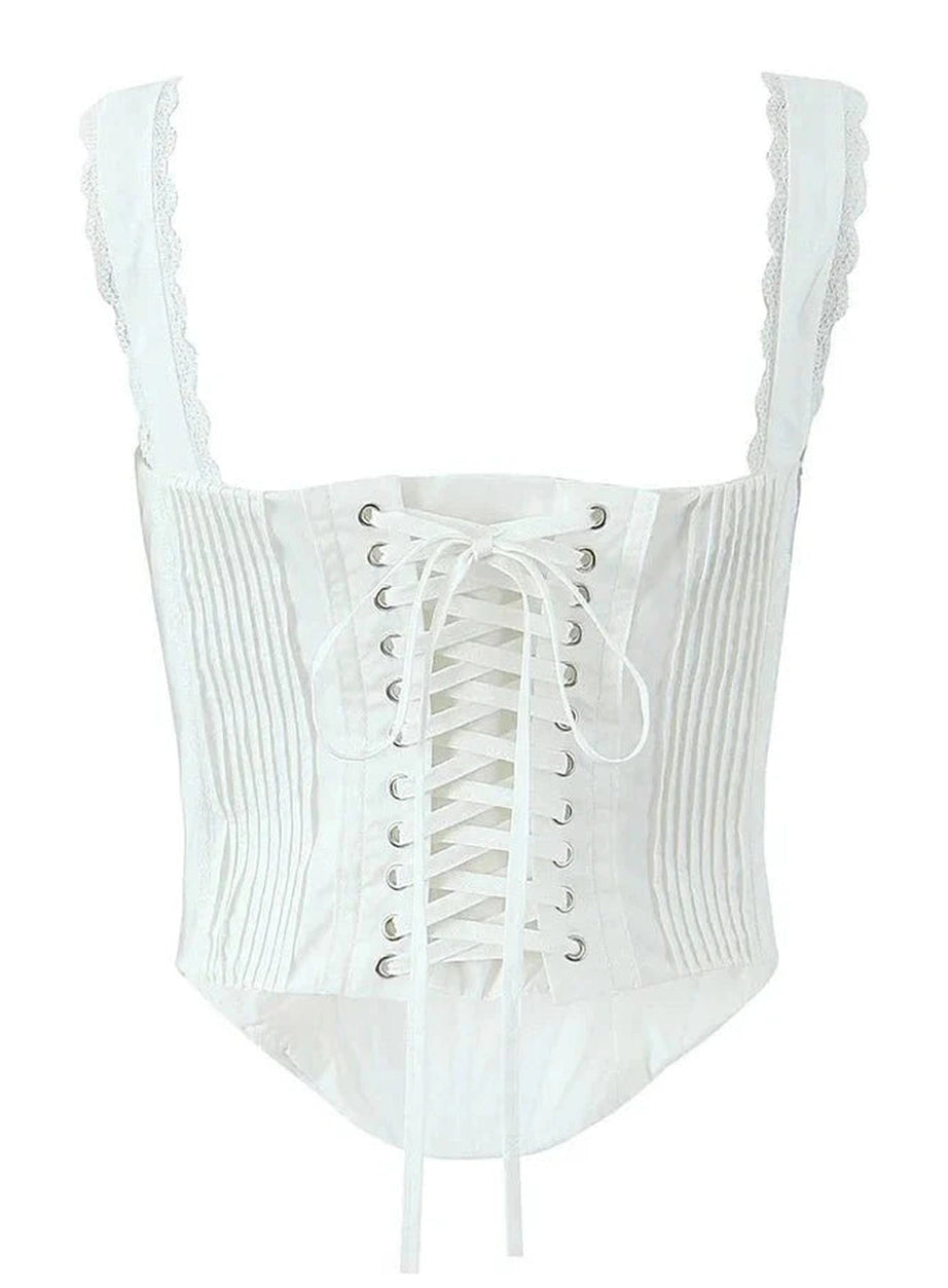 Y2k Bow Tied Cropped Top