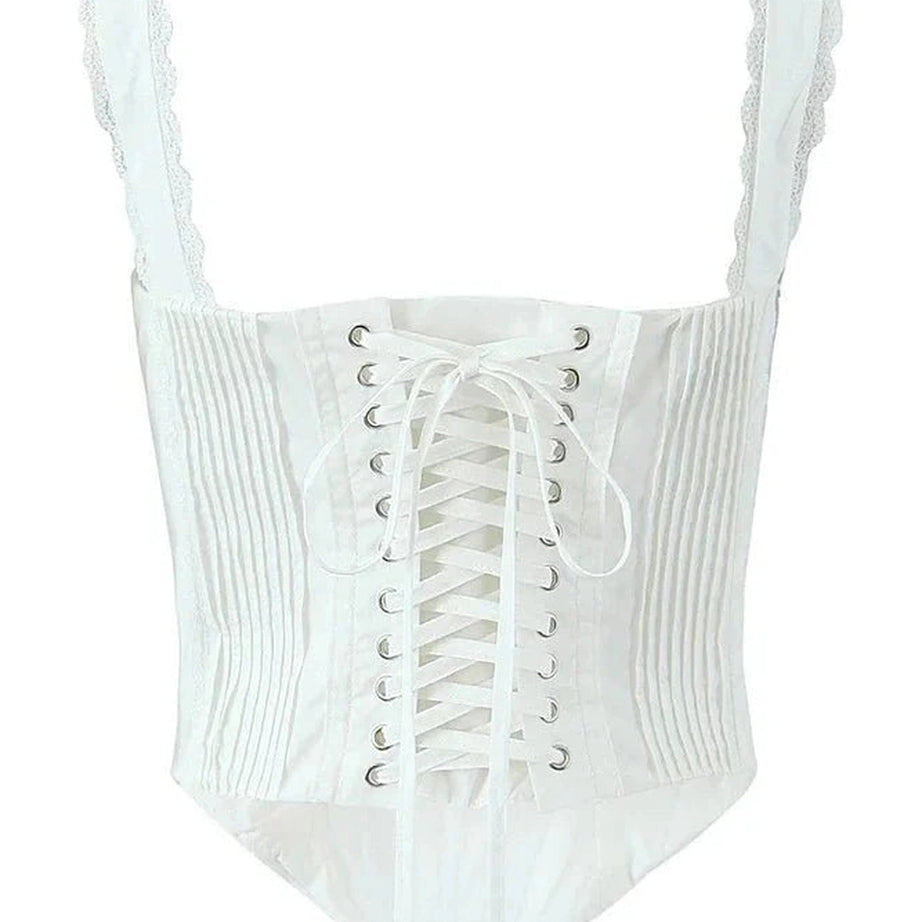 Y2k Bow Tied Cropped Top