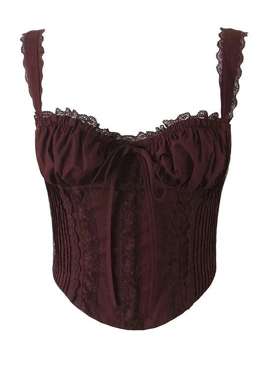 Y2k Bow Tied Cropped Top