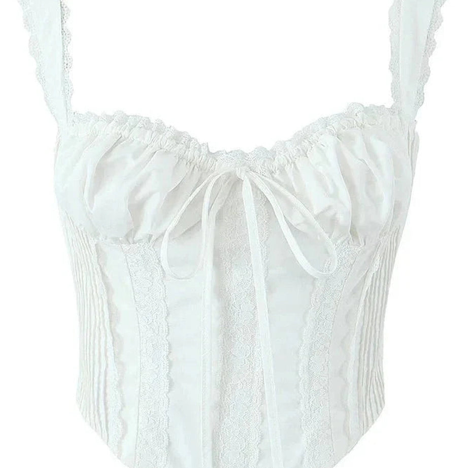 Y2k Bow Tied Cropped Top