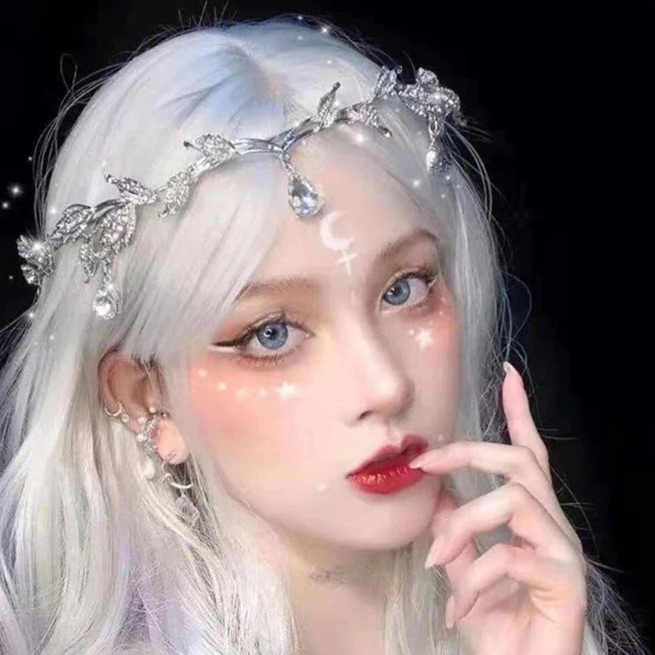 Y2k Bride Forehead Crystal Tiara