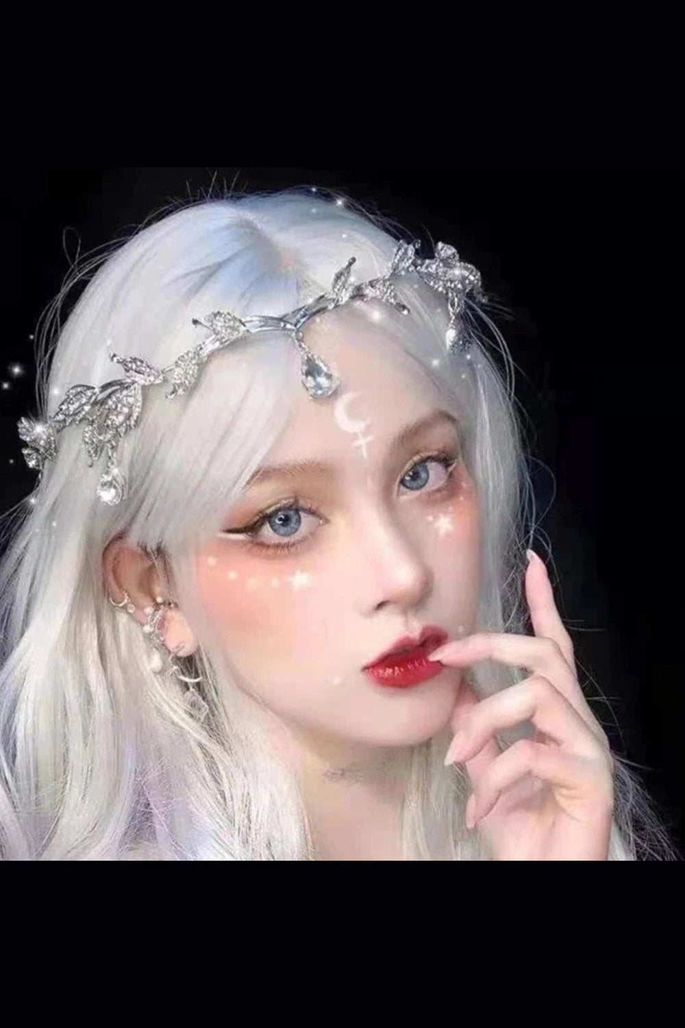 Y2k Bride Forehead Crystal Tiara