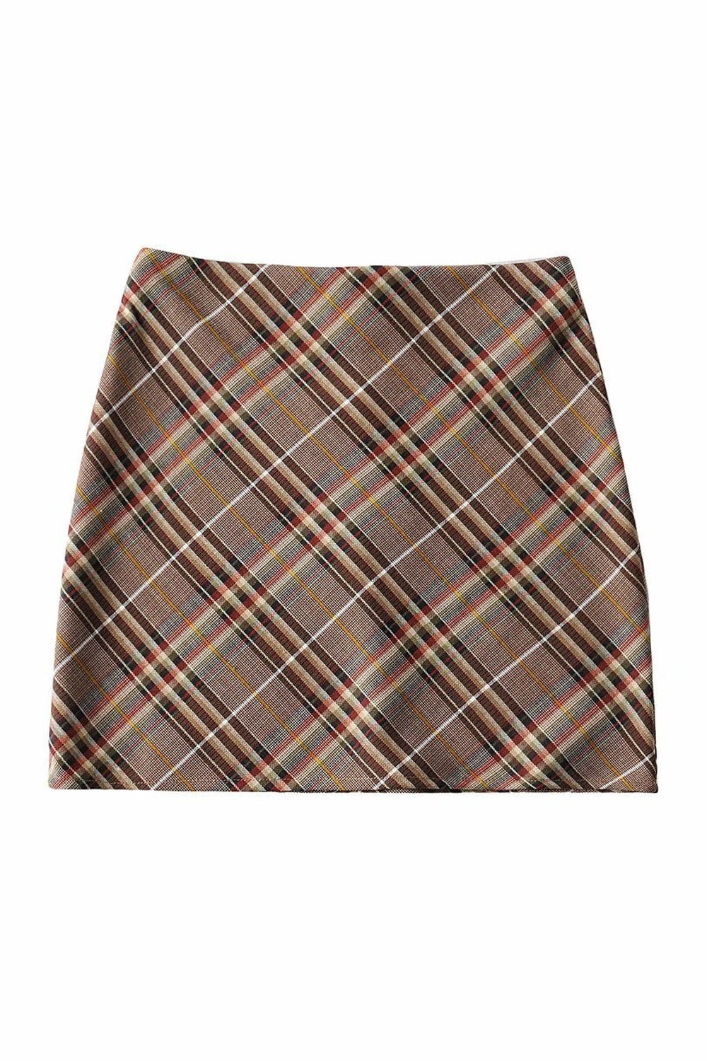 Y2k Brown Tartan Skirt