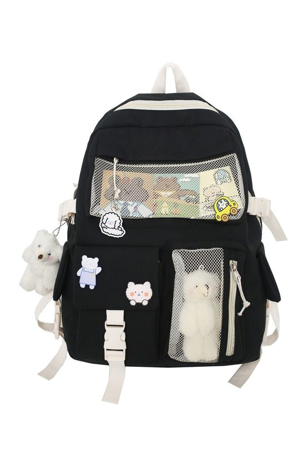 Y2k Buckle Badge Pastel Color Backpack