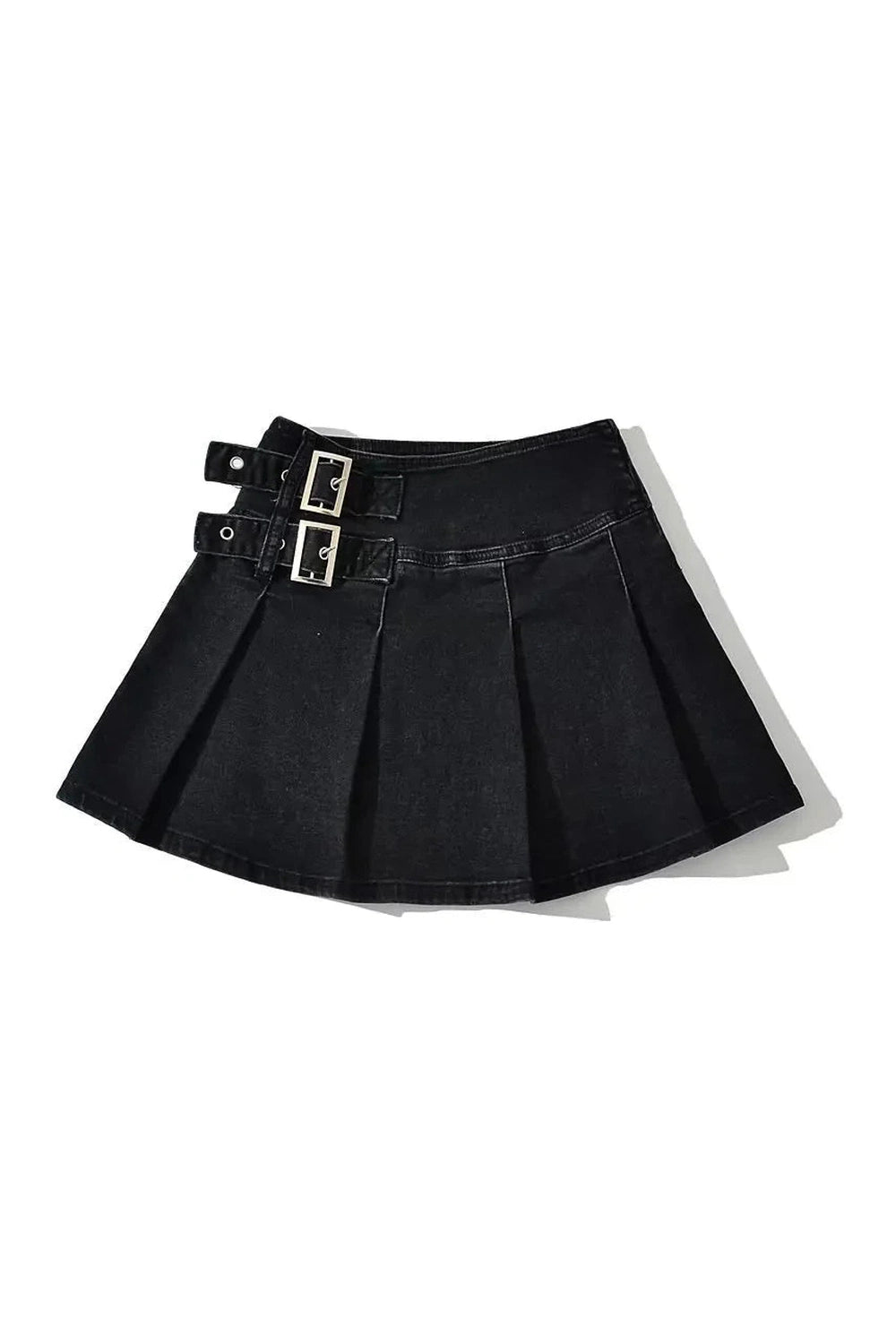 Y2k Buckle Denim Mini Skirt