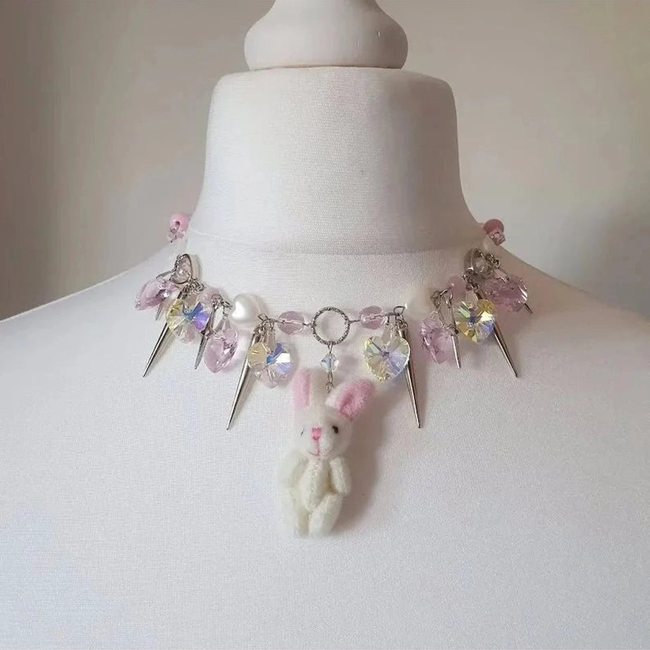 Y2k Bunny Spike Kawaii Choker