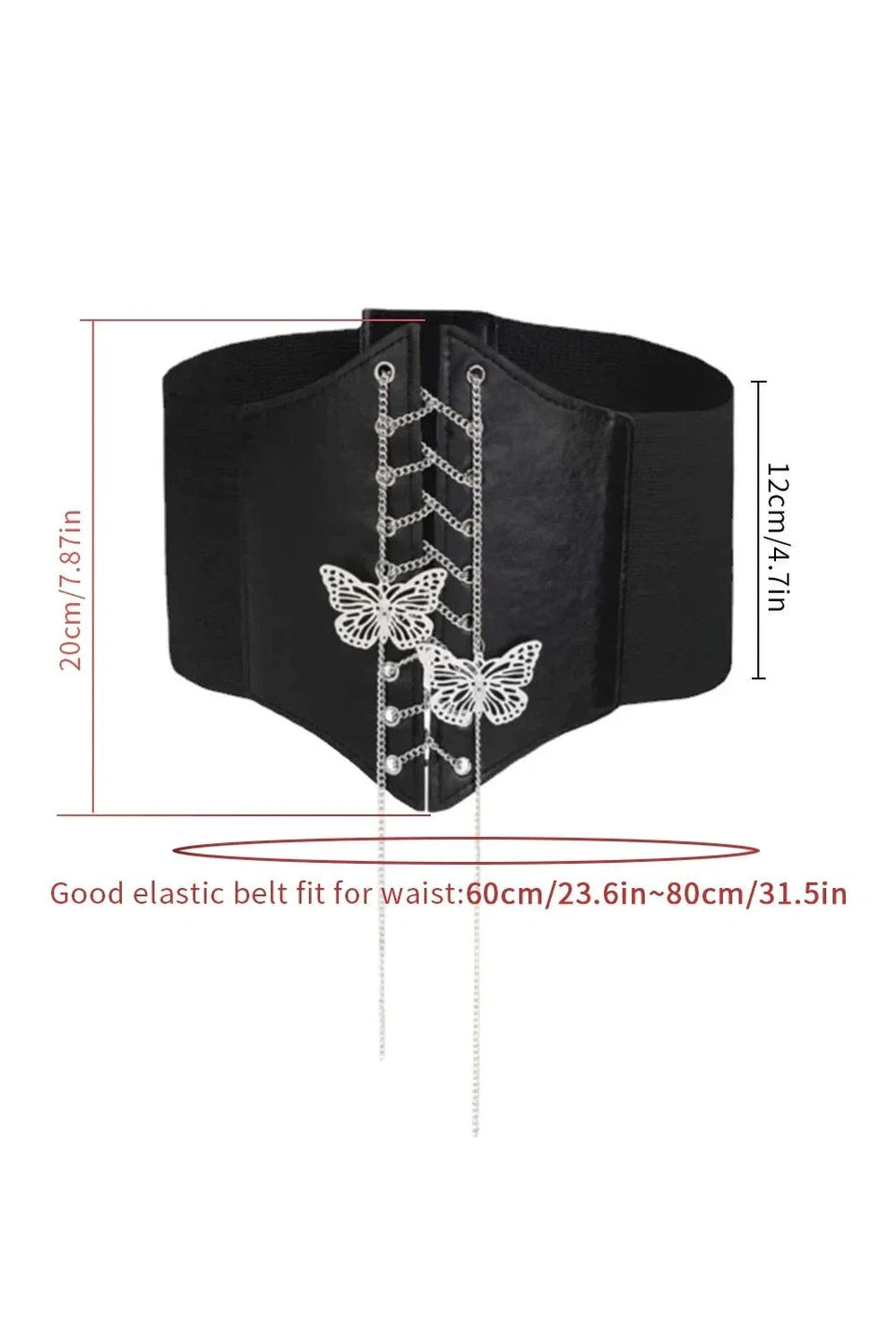 Y2k Butterfly Chain Corset Belt