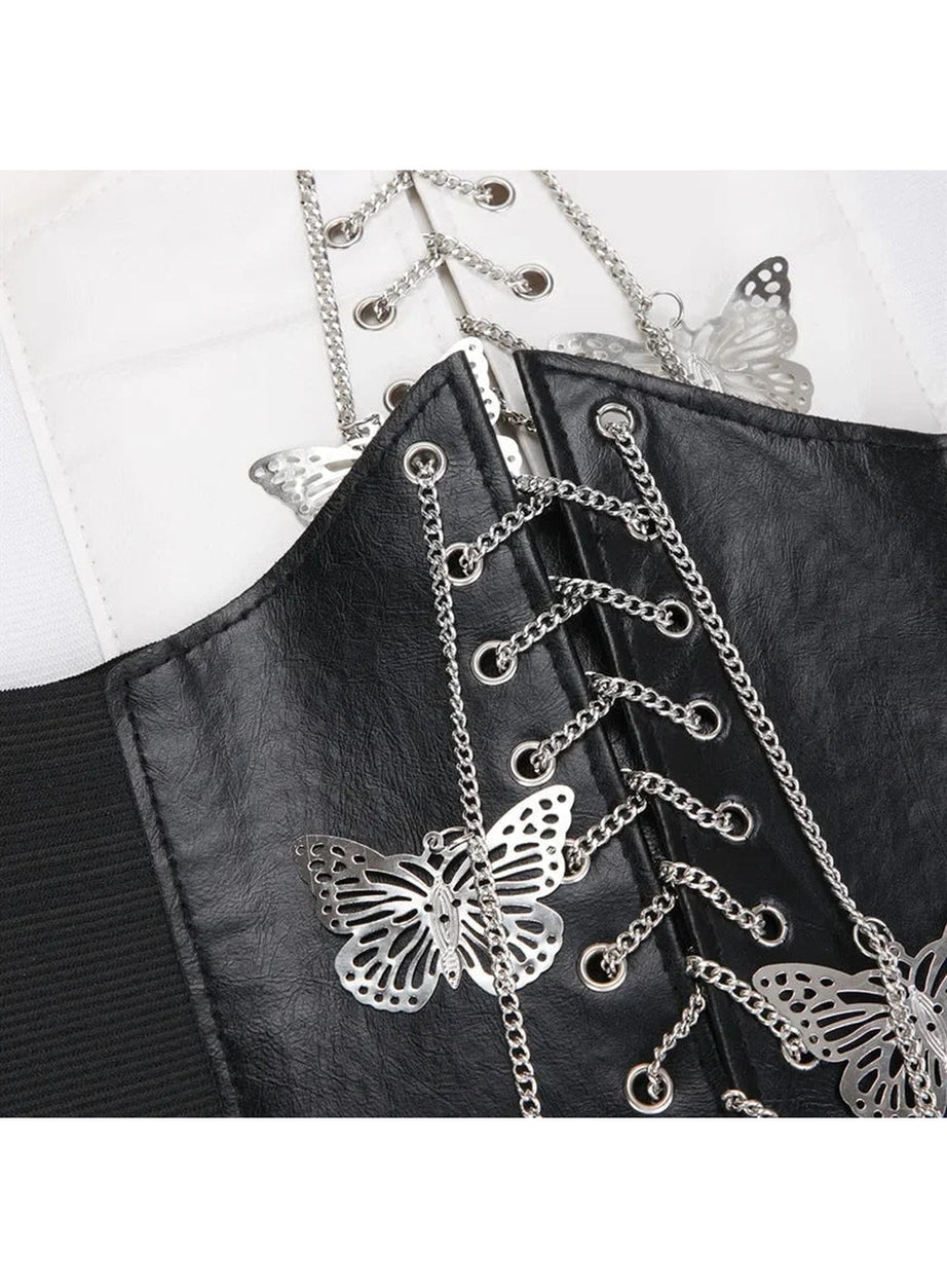 Y2k Butterfly Chain Corset Belt