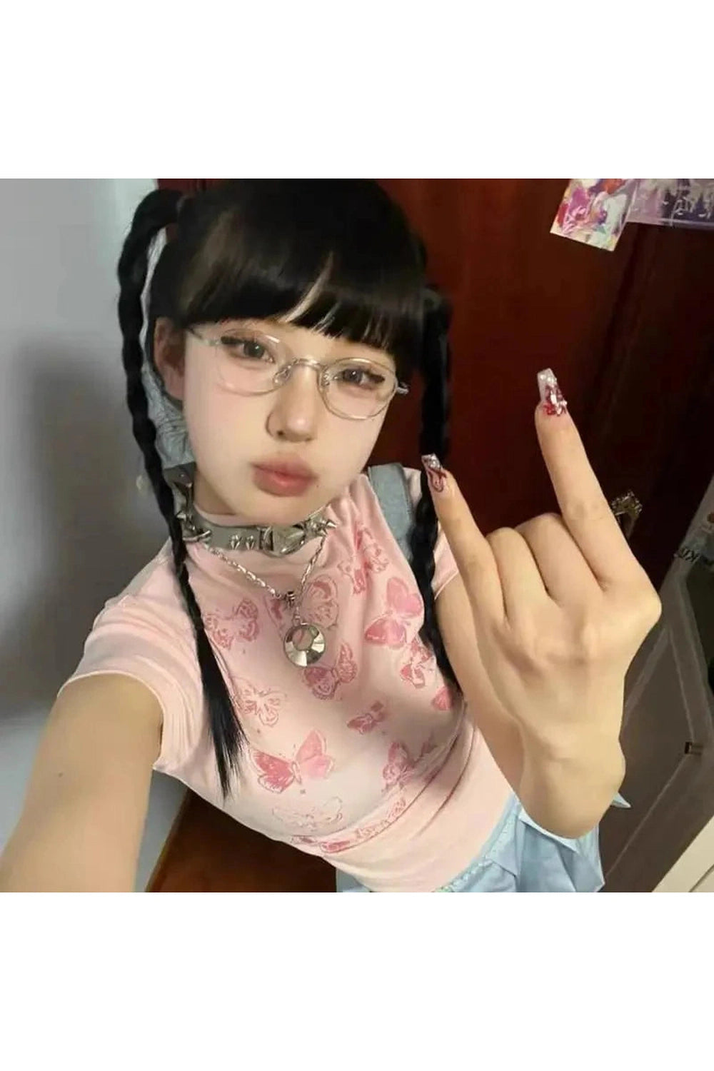 Y2k Butterfly Cotton Top