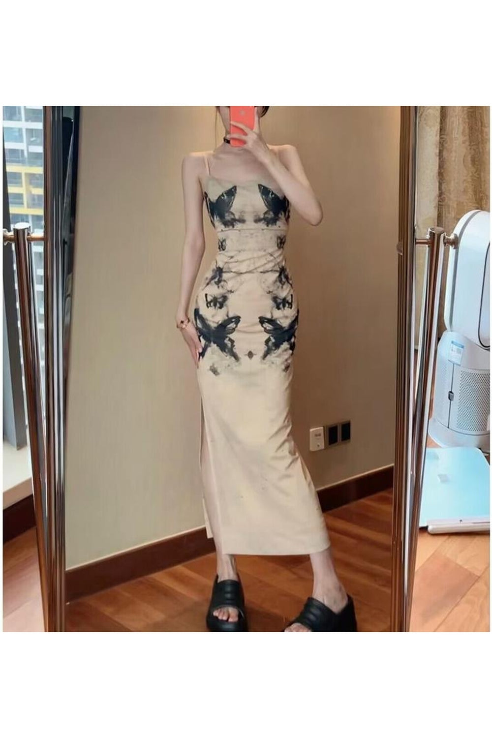 Y2k Butterfly Ink A-line Dress