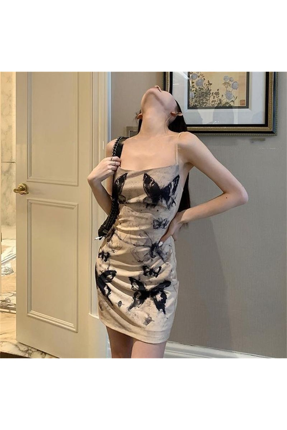 Y2k Butterfly Ink A-line Dress