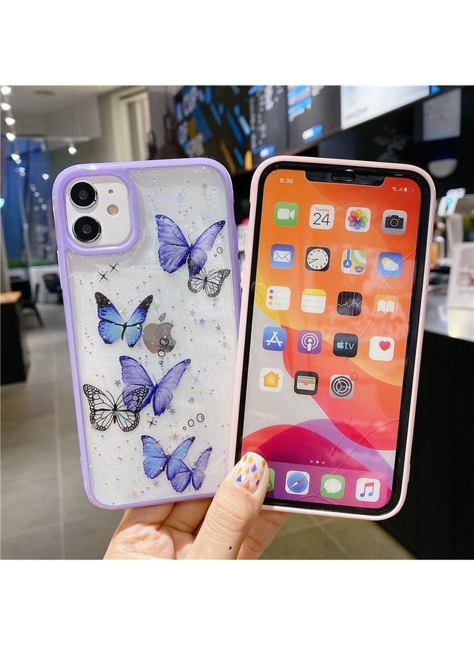 Y2k Butterfly Soft iPhone 12 13 11 Pro Max Case