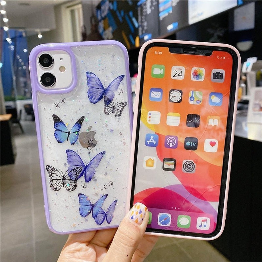Y2k Butterfly Soft iPhone 12 13 11 Pro Max Case