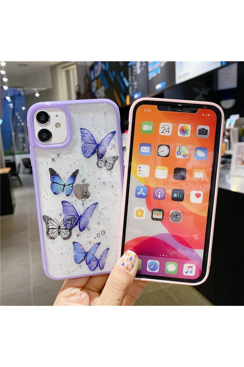Y2k Butterfly Soft iPhone 12 13 11 Pro Max Case