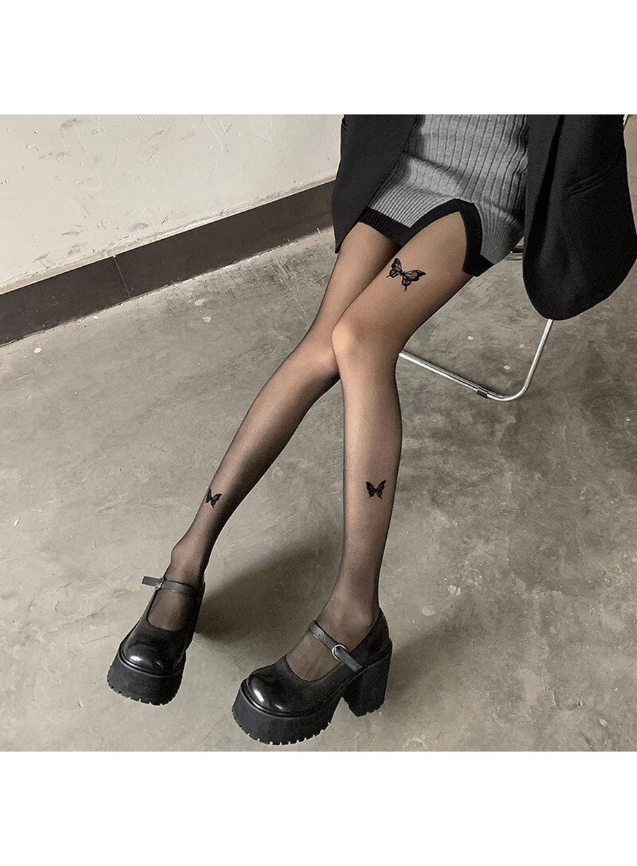 Y2k Butterfly Thigh High Stockings