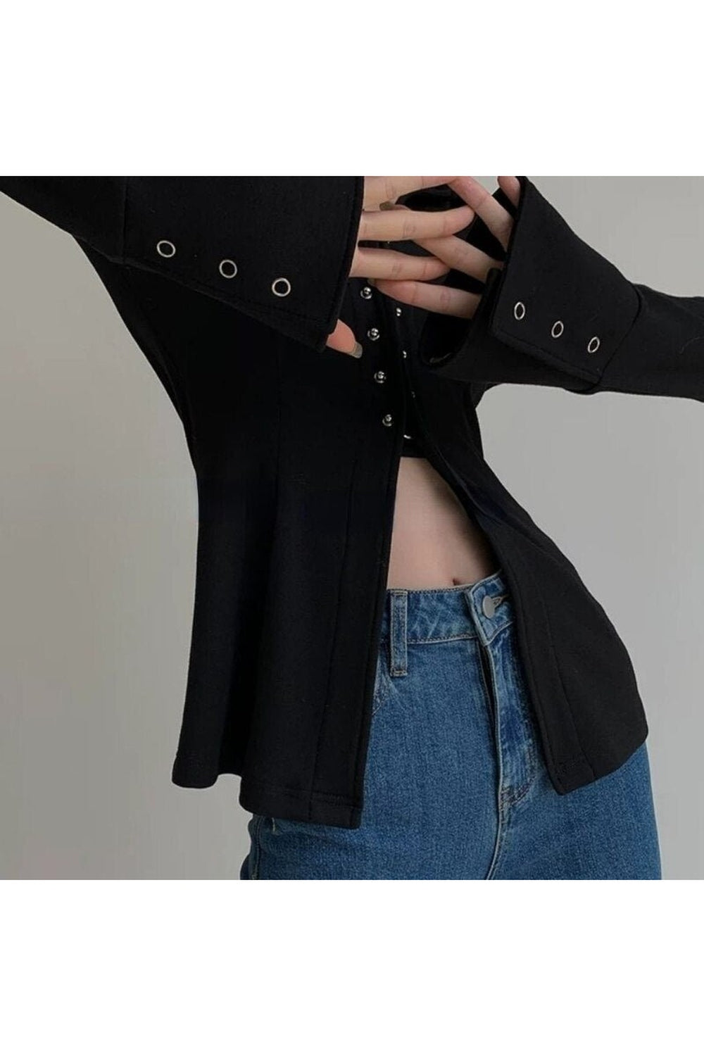 Y2k Button Slim Casual Shirt