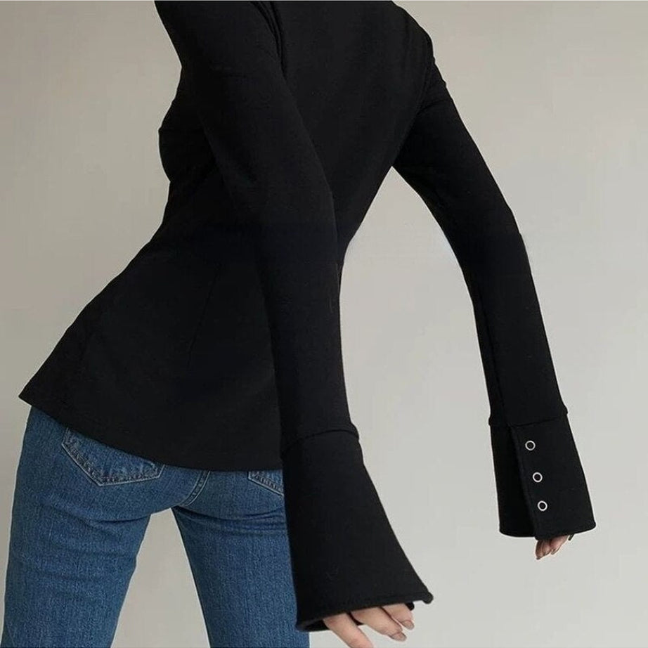 Y2k Button Slim Casual Shirt