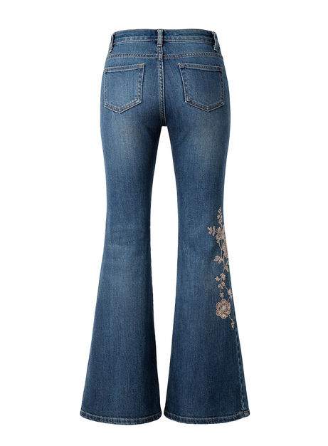 Petal Trail Embroidered Jeans