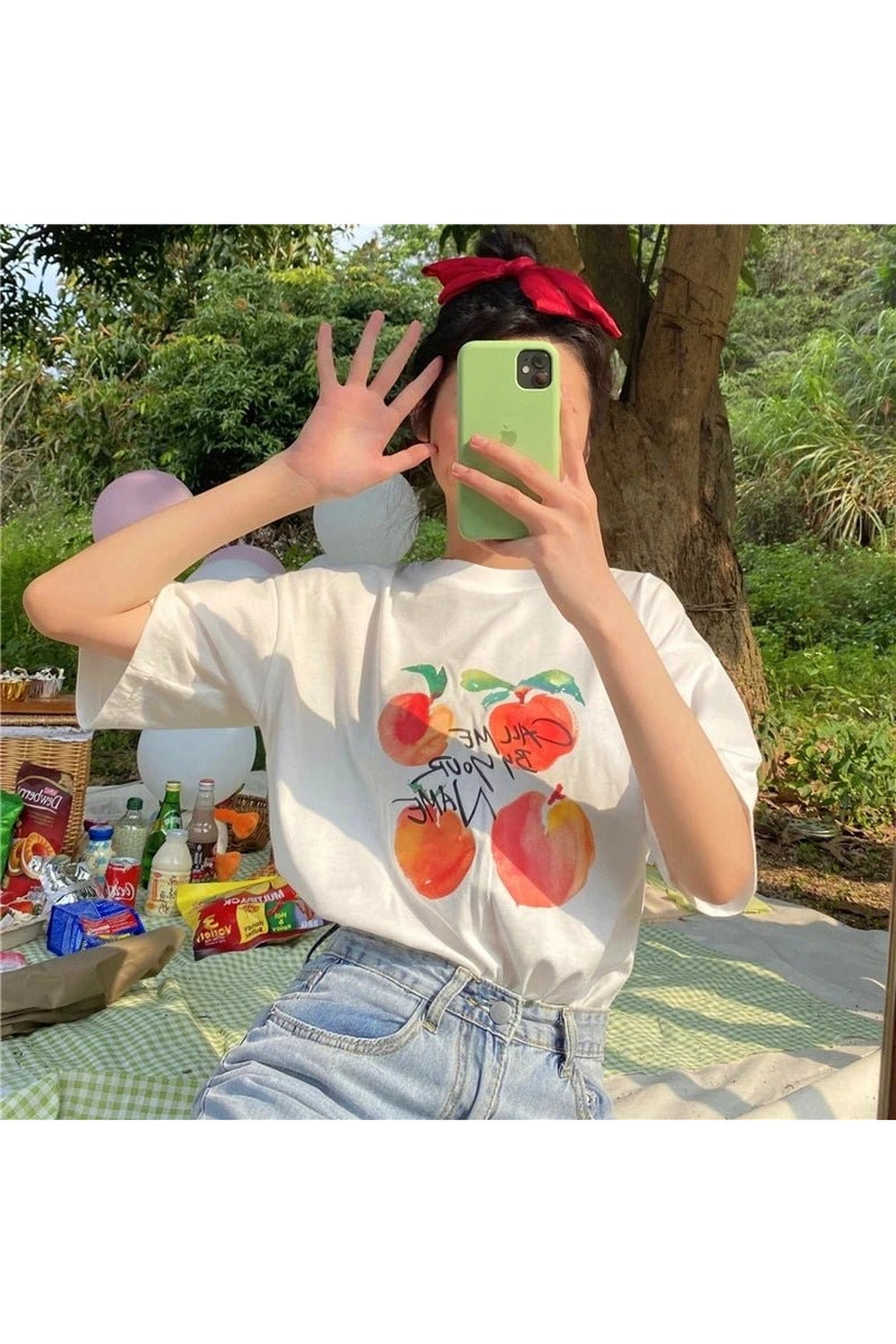 Y2k Call Me By Your Name Retro Peach T-Shirt