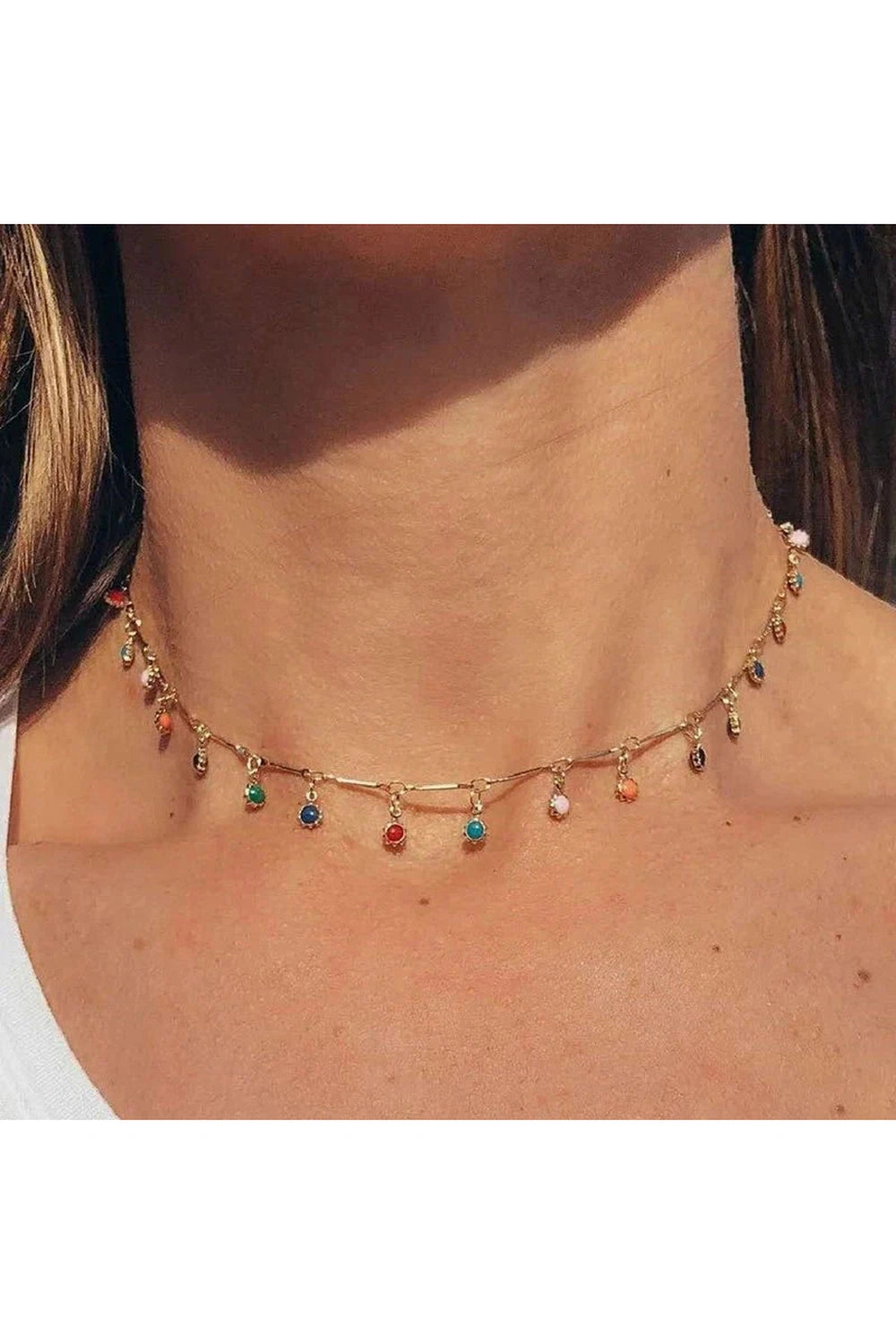 Y2k Candy Color Tassel Necklace