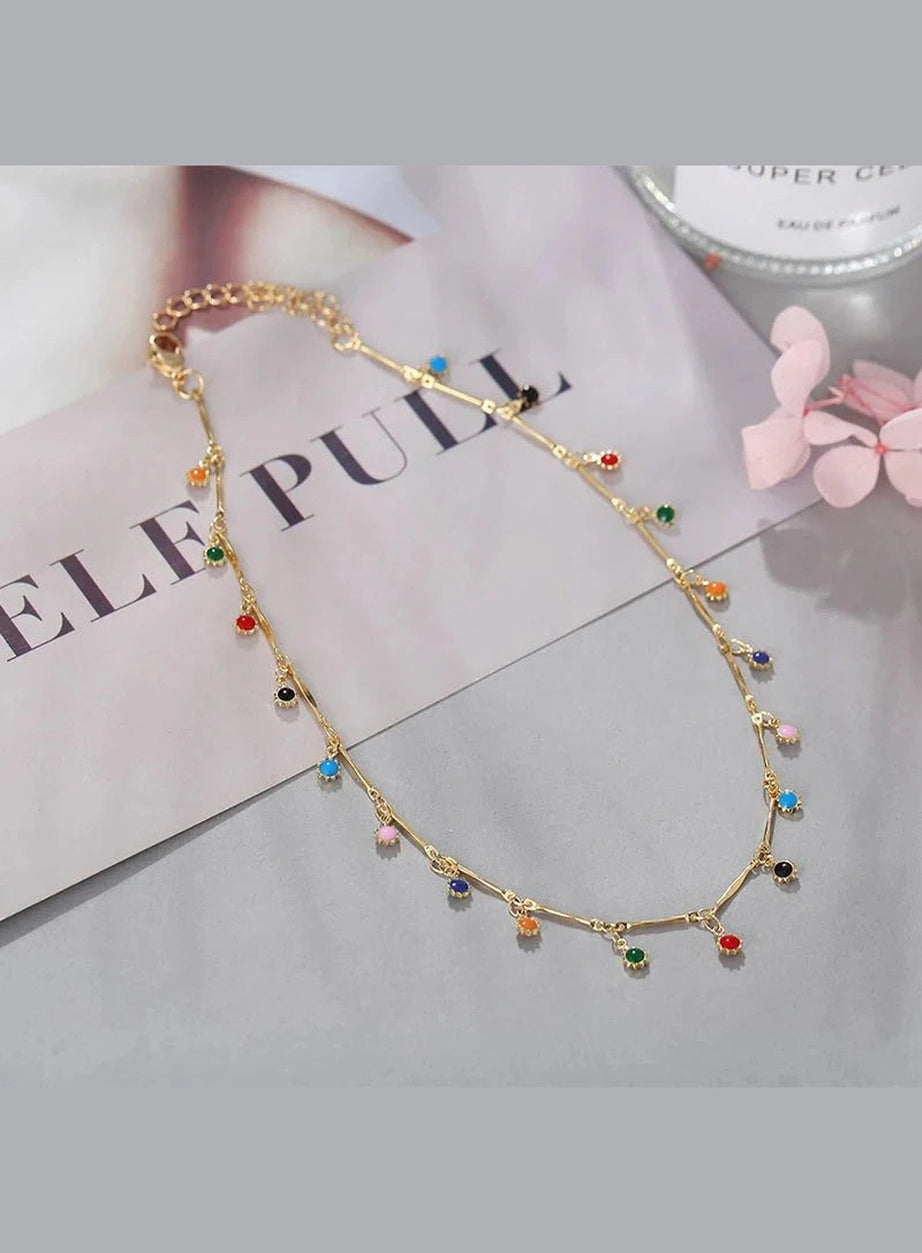 Y2k Candy Color Tassel Necklace