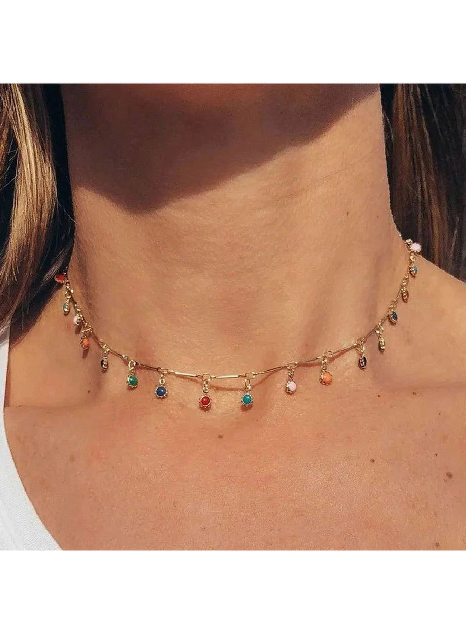 Y2k Candy Color Tassel Necklace