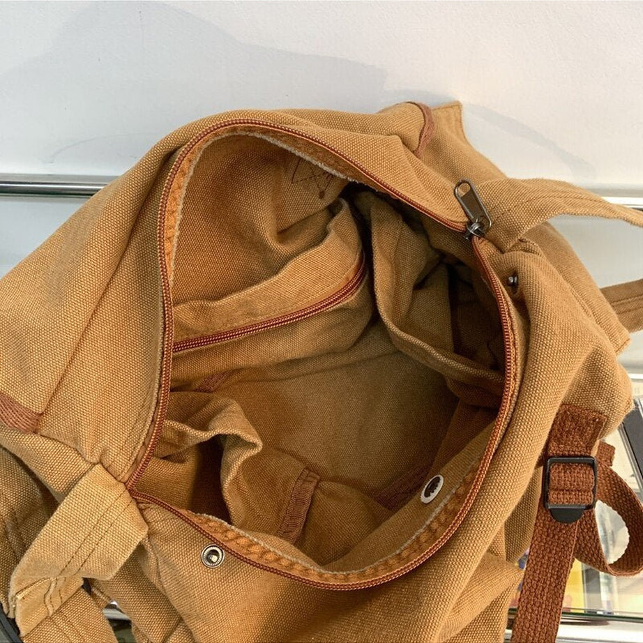 Y2k Canvas Multi Pockets Messenger Bag