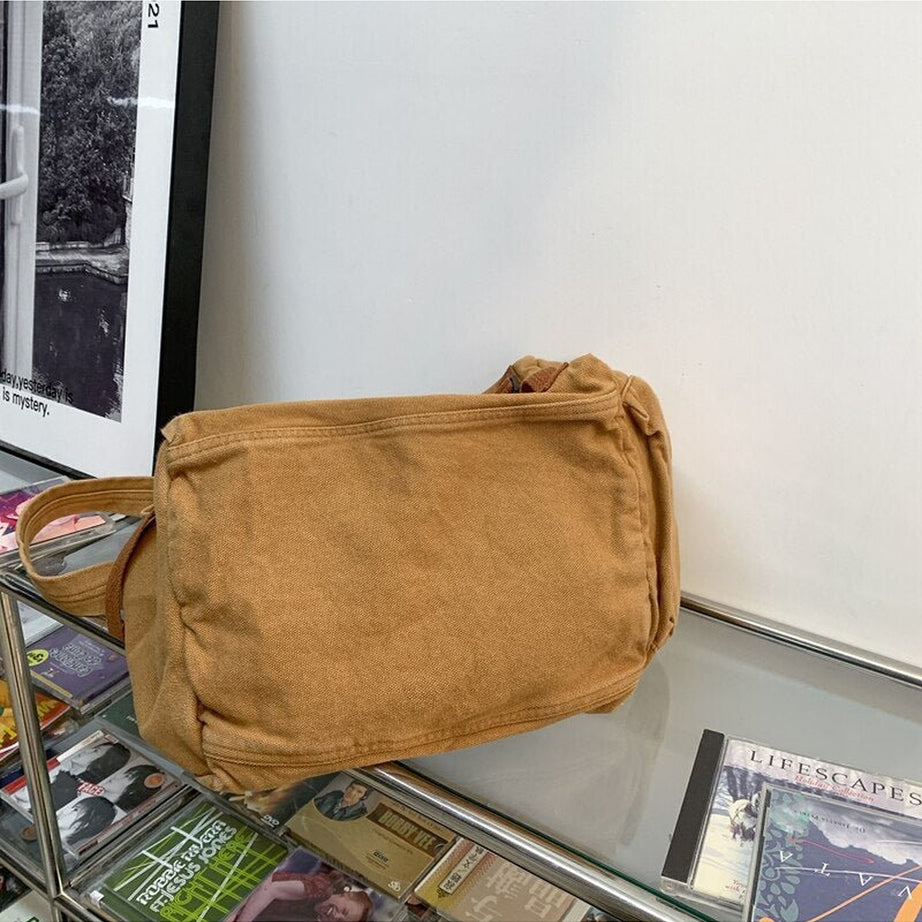 Y2k Canvas Multi Pockets Messenger Bag