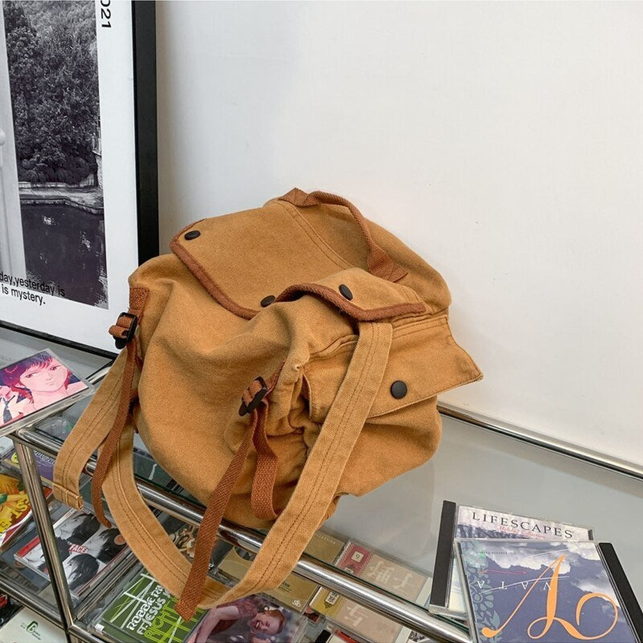 Y2k Canvas Multi Pockets Messenger Bag