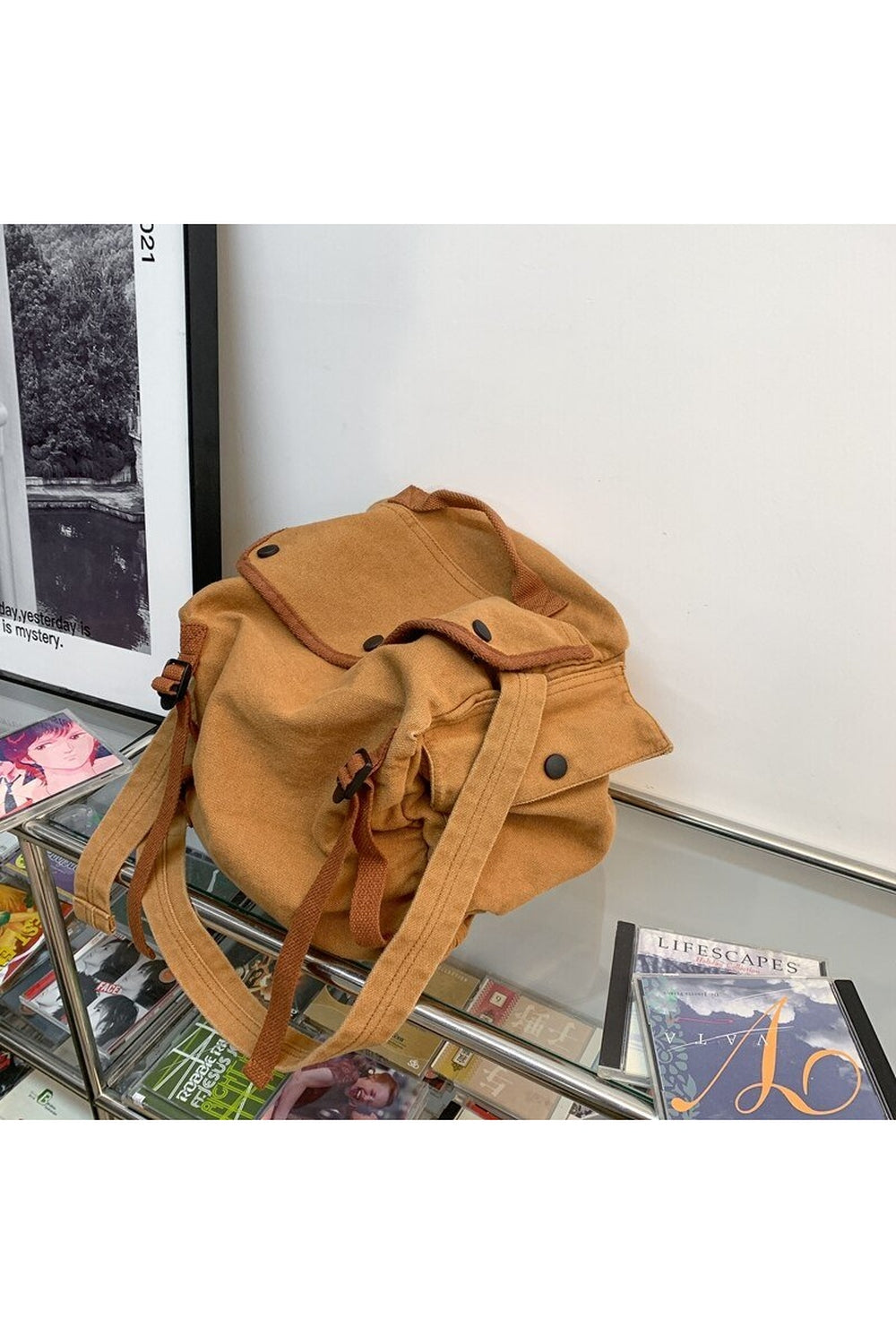 Y2k Canvas Multi Pockets Messenger Bag