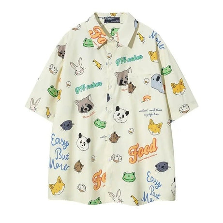 Cartoon Panda Summer Blouse - Blouses