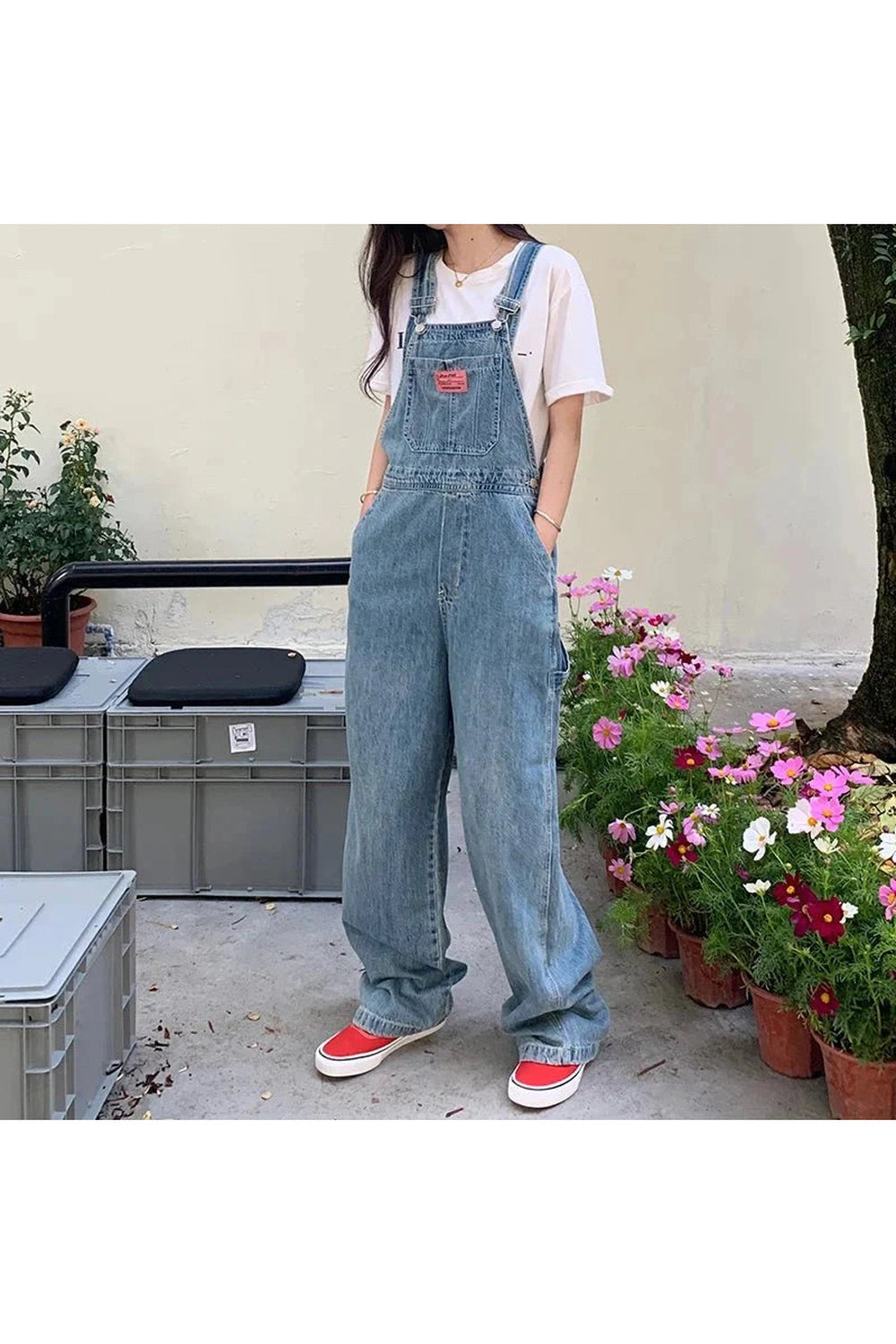 Y2k Casual Denim Baggy Jumpsuit