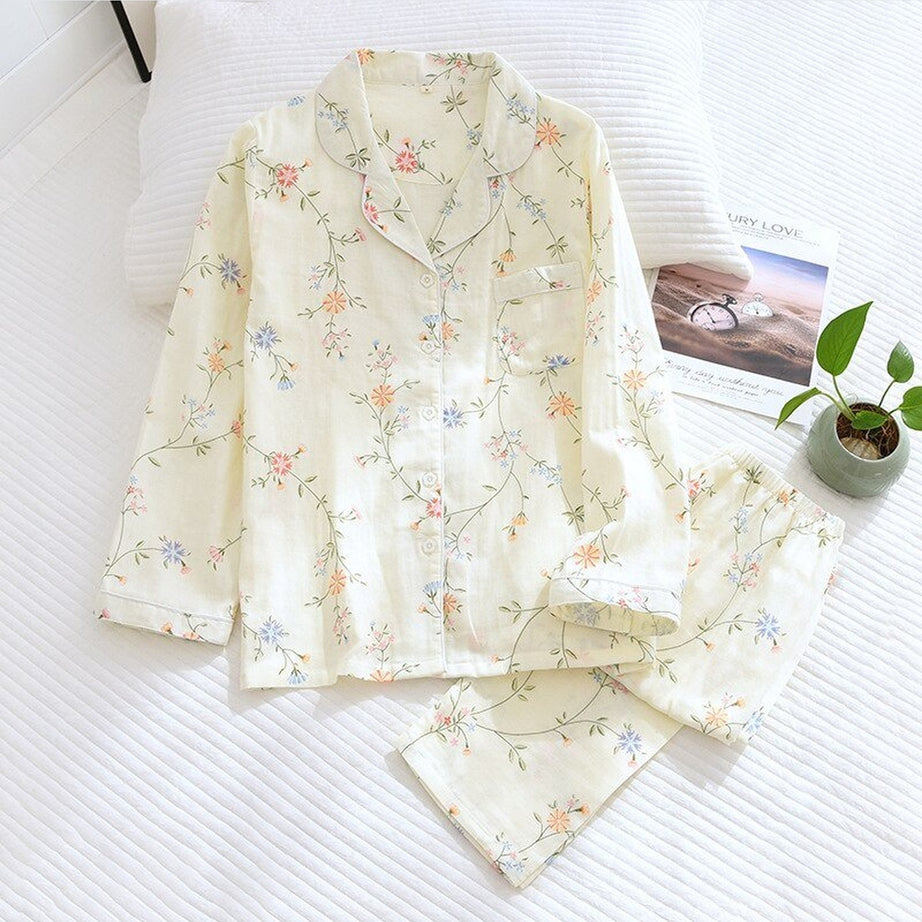 Y2k Casual Floral Cotton Pajama
