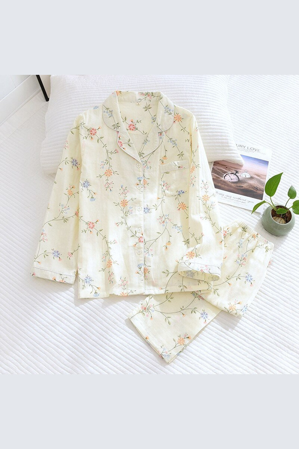 Y2k Casual Floral Cotton Pajama